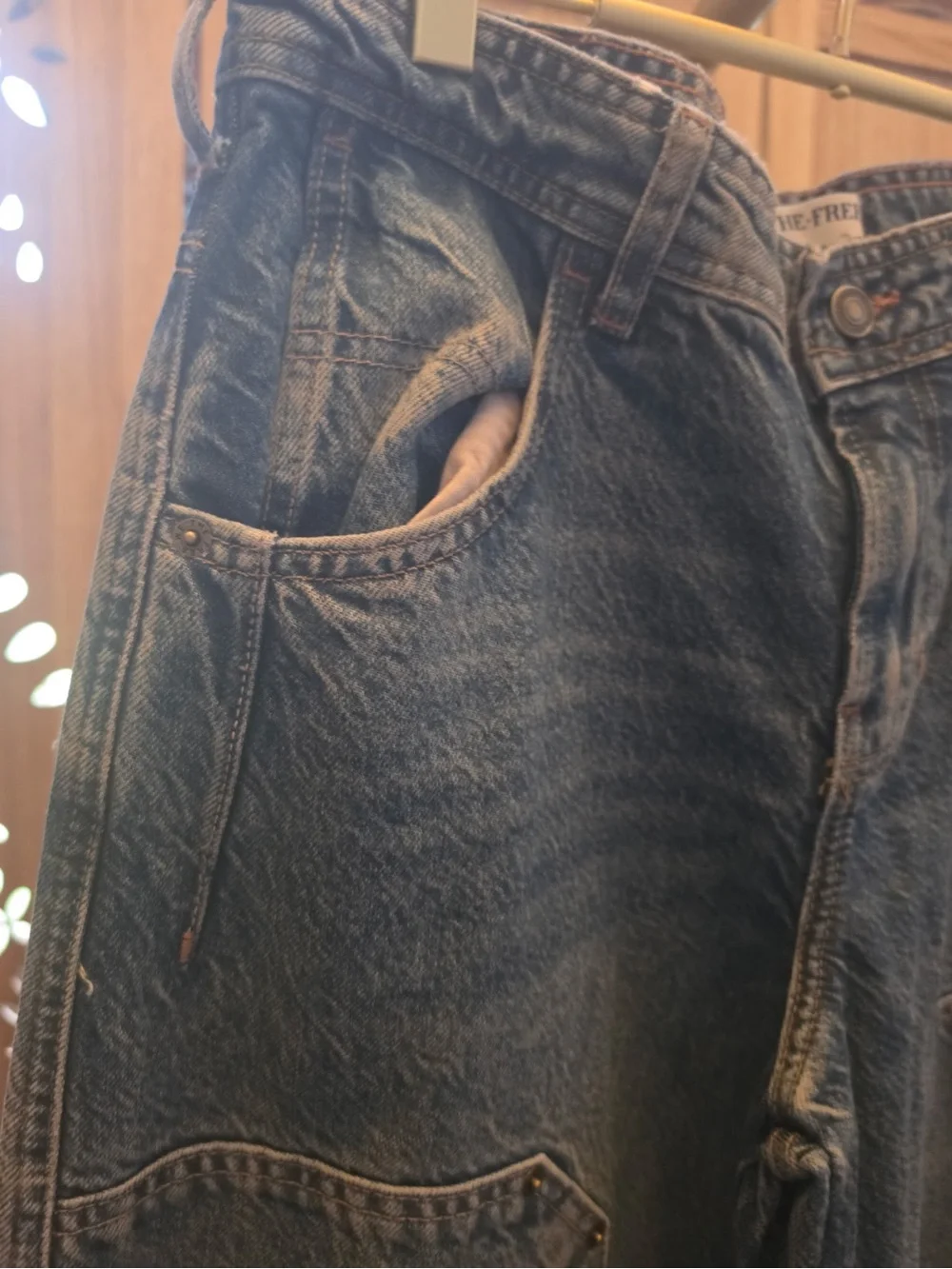 NWOT Free People Loren Carpenter Barrel Jeans - Picture 10 of 14